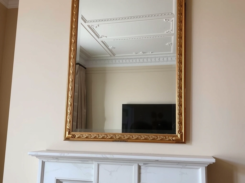 Restored gilded mirror